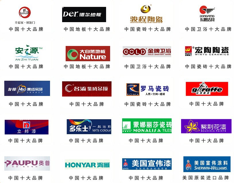 湖南办公室装修公司本土军工品质口碑品牌卓昊装饰公司的装修材料供应商与品牌厂商展示