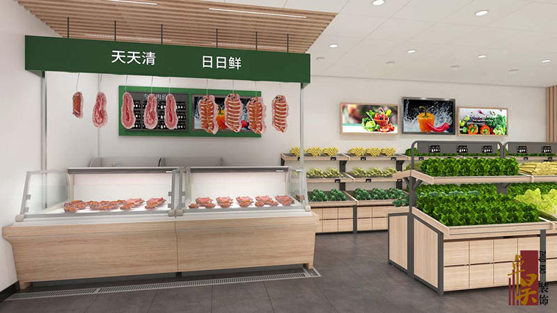 蔬果生鲜店装修设计效果冷冻区