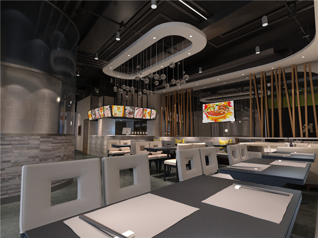 长沙餐饮门店装修公司潮汕美火锅店案例效果图